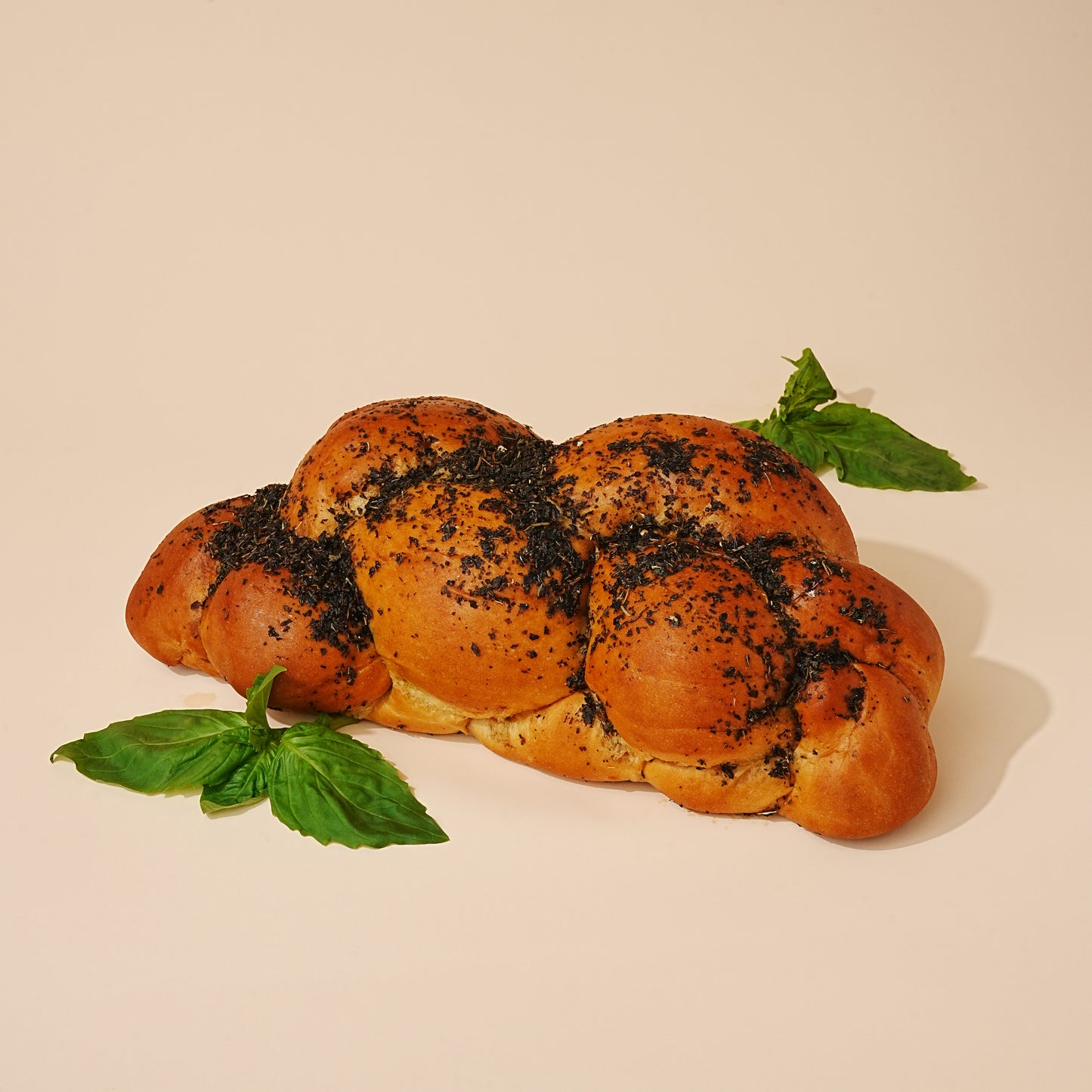 Braided Olive Oil Basil Challah