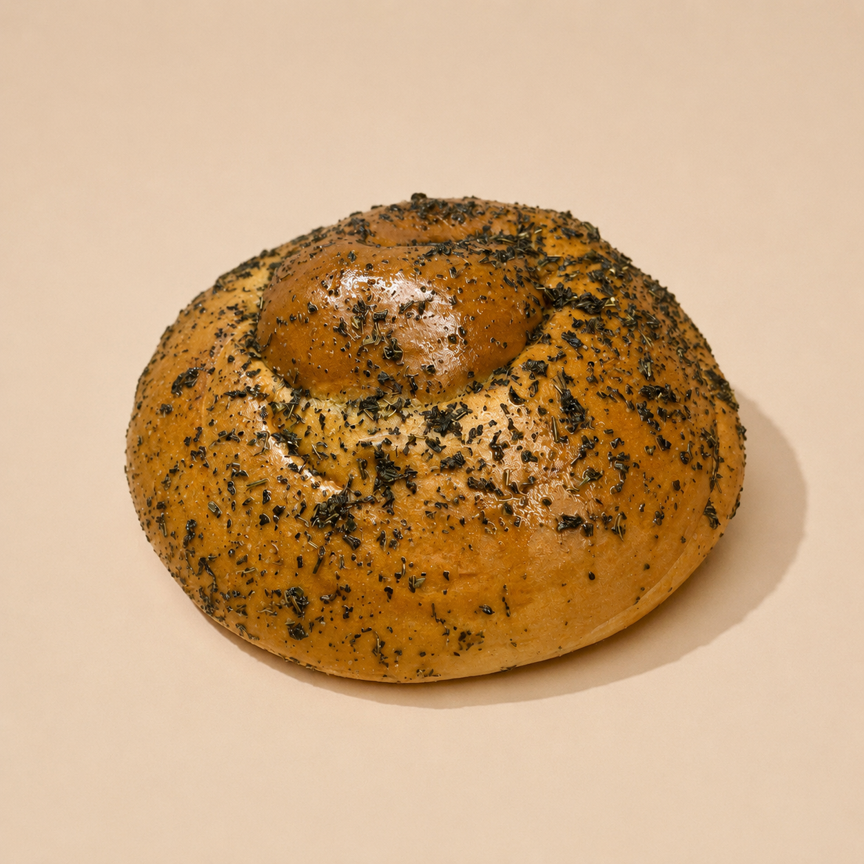 Round Basil Challah for Rosh Hashana